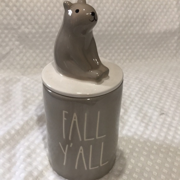Rae Dunn Other - 🐿RAE DUNN  Vanilla Bean Scent Candle FALL Y’ALL 🐿🍁🍃